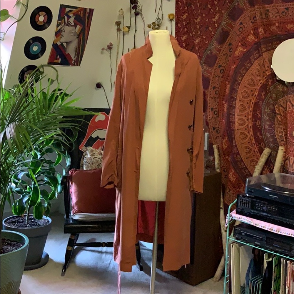 burnt orange trench